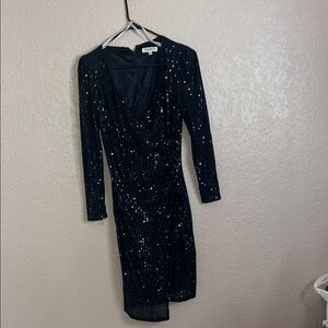 Elegant Black Sequin Dress
